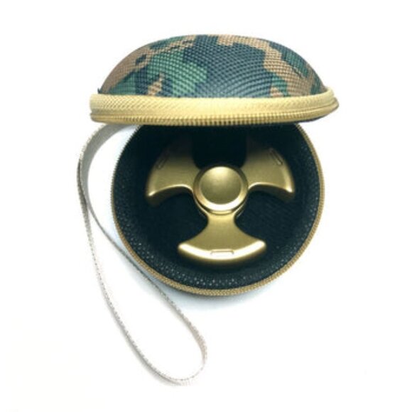 CASE + Heavy Weight Tri Three Arm Gold Metal Fidget Spinner Premium Titanium - Picture 3 of 5